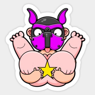 Gay Pink Pup Bum Squeeze Sticker